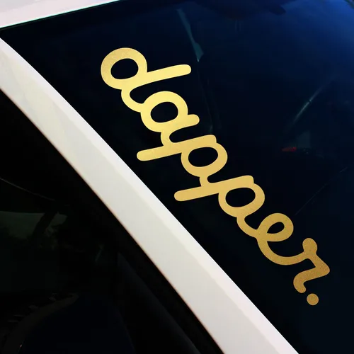 Frontscheibenaufkleber dapper Gold Metallic Sticker Tuning Auto FS122