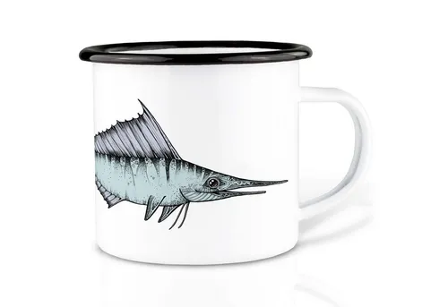 Ligarti Tasse Emaille Tasse – Schwertfisch