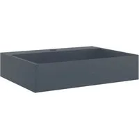 vidaXL Waschbecken 50x38 cm Anthrazit - Wand- oder Aufsatzwaschbecken aus pflegeleichtem Mineralguss, modern und zeitlos, ideal für jedes Badezimmer oder Gästetoilette.
