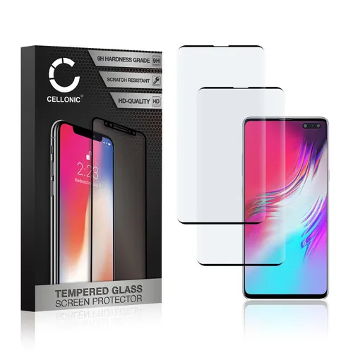 2xDisplayschutzglas Samsung Galaxy S10 5G 3D Case-friendly Edge Glue schwarz