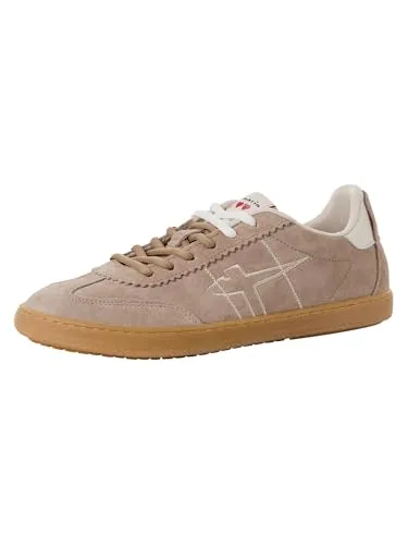 Tamaris Damen Sneaker Low Leder in Beige, Größe 39 EU in beige von Tamaris