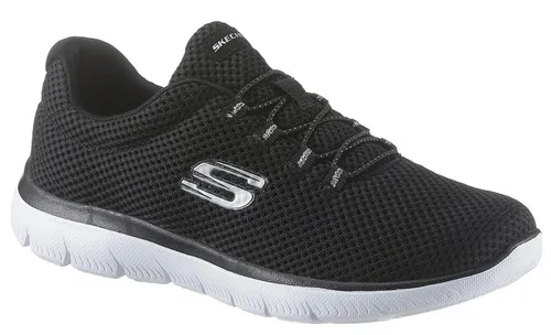 SKECHERS Summit 12985 BKW Schwarz - Damen Sneaker in Größe 35 EU - Stylische Damen Sneaker von SKECHERS mit bequemem Fußbett und trendigem Design, perfekt für den Alltag.