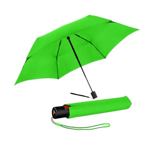 Knirps U.200 Ultra Light Duomatic Taschenschirm – Neon Green - Taschenschirm, extrem leicht (185g), mit Auf-Zu-Automatik und kompakten Maßen, perfekt für Reisen. Bunt und funktional – der ideale Begleiter für Regentage.