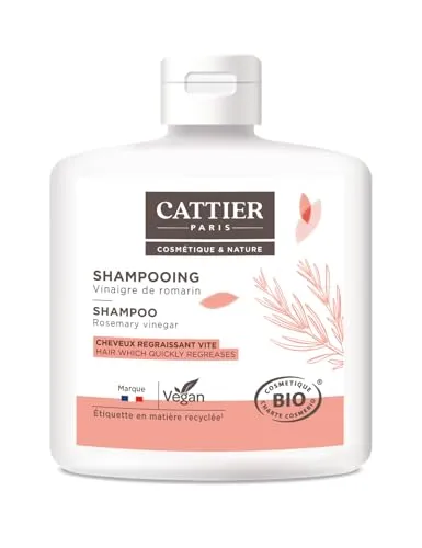 Cattier Shampoo für schnell fettendes Haar, Rosmarin-Essig, 250 ml
