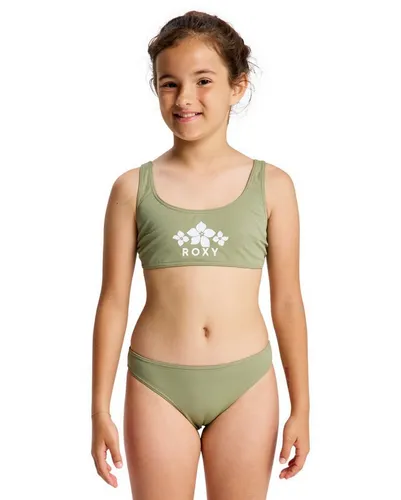 Roxy Triangel-Bikini Solid Active Set grün 16 (165-172 cm) - Trendiger Triangel-Bikini in Oil Green, Größe 16 (165-172 cm). Perfekt für den aktiven Wassersport und maschinenwaschbar für einfache Pflege.