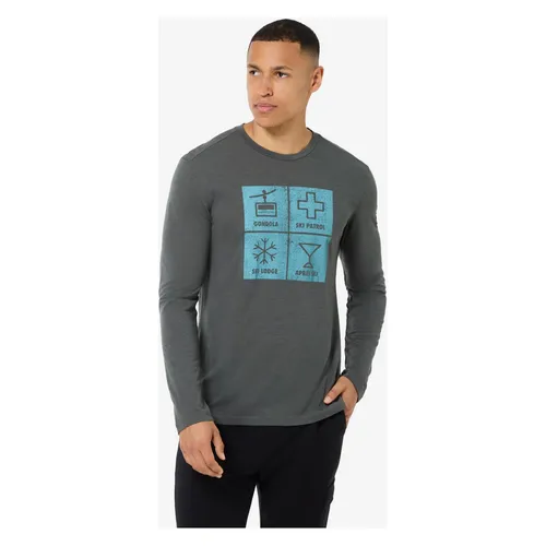 Super.Natural M Swiss Lodge LS Longsleeve Herren - Stilvolles Longsleeve für Herren aus 50% Merinowolle und 50% Polyester. Ideal für Outdoor-Aktivitäten, bietet es hervorragende Atmungsaktivität und Temperaturregulierung bei leichtem Gewicht.