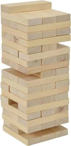 Eichhorn 100002466 Stapelspiel - Geschicklichkeitsspiel für die ganze Familie, fördert Konzentration und Motorik mit 54 Teilen aus hochwertigem Birkenholz