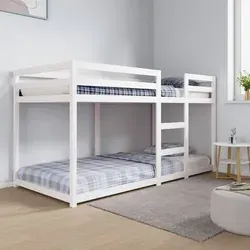 vidaXL Etagenbett aus massivem Kiefernholz 90x200cm - Hochbett mit sicheren Leitplanken, ideal für platzsparende Schlafzimmerlösungen. Massives Kiefernholz sorgt für rustikalen Charme und Stabilität.