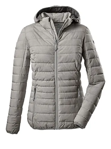 G.I.G.A. DX Damen Funktionsjacke Uyaka Stripe - Wasserabweisende Steppjacke in Daunenoptik mit abzippbarer Kapuze, ideal für Outdoor-Aktivitäten und umweltfreundlich (PFC-frei).