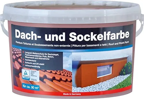 Baufan Dach- und Sockelfarbe 5 Liter Sandstein - Dachbeschichtungen & -farben, bietet langanhaltenden Wetterschutz und UV-Stabilität für verschiedene Untergründe, ideal für matte Anstrichoberflächen.