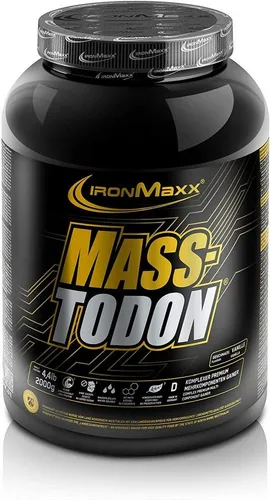 IronMaxx Masstodon - 2 Kg Vanille Pulver - Nahrungsersatzpulver mit Vanillegeschmack, ideal für die tägliche Ernährung. Enthält hochwertige Zutaten und ist einfach zuzubereiten. Perfekt für unterwegs!