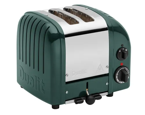 Dualit Classic 2er-Toaster (Evergreen) - Toaster mit klassischem Design und hochwertiger Verarbeitung. Extra breite Schlitze für dicke Brotscheiben und das patentierte ProHeat-System sorgt für gleichmäßiges Toasten.