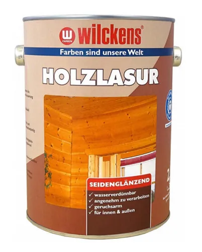 Wilckens Holzlasur LF, 2,5 l, Farblos – UV-beständiger Langzeitschutz - Holzlasuren – Seidenglänzender Schutz für innen und außen, feuchtigkeitsregulierend und schadstoffarm, ideal für alle Holzarten.