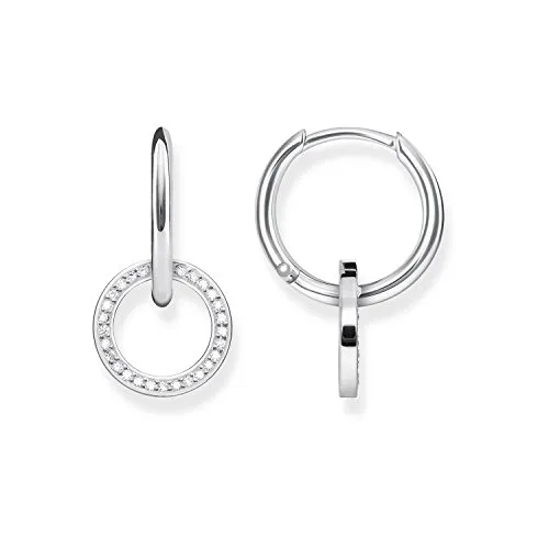 Thomas Sabo Damen Ohrringe Creolen Kreis aus 925 Sterling Silber - Elegante Creolen aus 925er Sterlingsilber, perfekt kombinierbar mit anderen Thomas Sabo Schmuckstücken. Ein ideales Geschenk für jeden Anlass!