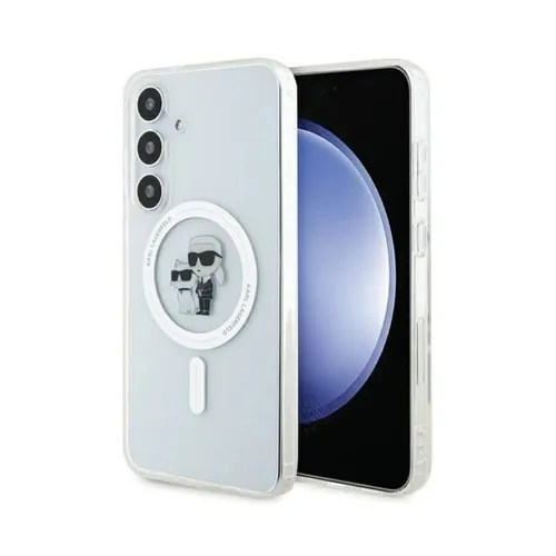 Karl Lagerfeld IML Karl & Choupette MagSafe Case für Samsung Galaxy S24+ - Handyhülle aus der Karl&Choupette Glitter Magsafe Kollektion, transparent und elegant, bietet optimalen Schutz und ermöglicht bequemes kabelloses Laden.