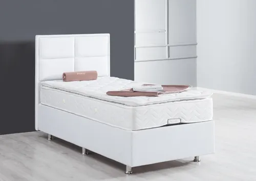 Boxspring Bett 120x200 cm mit Matratze – Modernes Einzelbett