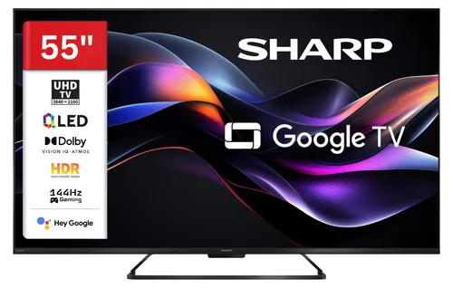 Sharp 55HR7765E QLED Fernseher 55 Zoll – Smart TV mit 4K HDR und 144Hz für Gaming