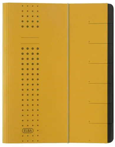 ELBA chic Ordnungsmappe A4 gelb Fächer 1-7 Karton