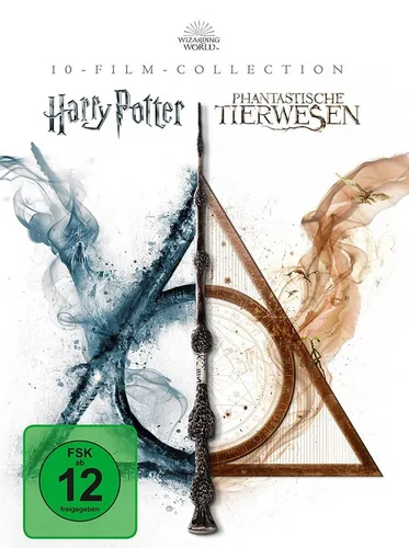 Harry Potter und Phantastische Tierwesen 10-Blu-Ray-Box - Alle Teile 1-7 von Harry Potter plus Phantastische Tierwesen 1+2 in einer hochwertigen Box, ideal für Filmabende mit der Familie oder Freunden.