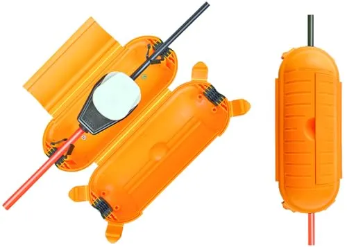 Brennenstuhl 1160440 Steckerbox Gelb - Zubehör Gartenpflege - Schützt Kabelsteckverbindungen im Außenbereich vor Verschmutzung und Beschädigung, ideal für große Steckverbindungen und feuchte Räume.