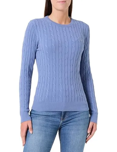 Damen Strickpullover mit Zopfmuster Slim Fit XXL von GANT