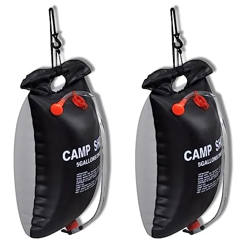 vidaXL 2er Campingdusche Gartendusche Solardusche Dusche