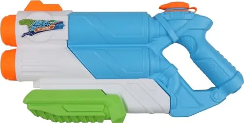 Sunflex® Wasserspritzpistole Soaker | doppelte Spritzpower | Wasserblaster für Kinder & Erwachsene | Wasserpistole mit Pump-Funktion | Reichweite ca. 8 Meter & 1080ml Spielzeug für Sommer Pool Garten