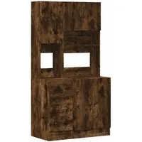 vidaXL Küchenschrank Räuchereiche 95x50x180 cm - Einbauküchen-Komponenten mit viel Stauraum für Schüsseln und Töpfe, aus hochwertigem Holzwerkstoff – langlebig und feuchtigkeitsbeständig für eine ordentliche Küche.