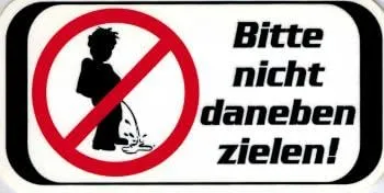 Hinweis- Schild