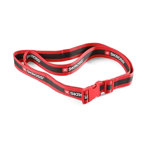 SKROSS - Gepäckgurt - Valcy- und Gepäckgürtel - Gürtel für einstellbare Koffer 190 cm Höhe 5 cm - Gepäckverstärkungsband - Sichtbarkeit erhöhen - rot