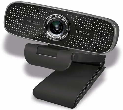 LogiLink UA0378 - HD-USB-Webcam mit 100° Weitwinkelobjektiv, Dual-Mikrofon mit Rauschunterdrückung für perfekte Videokonferenzen und Live-Streaming