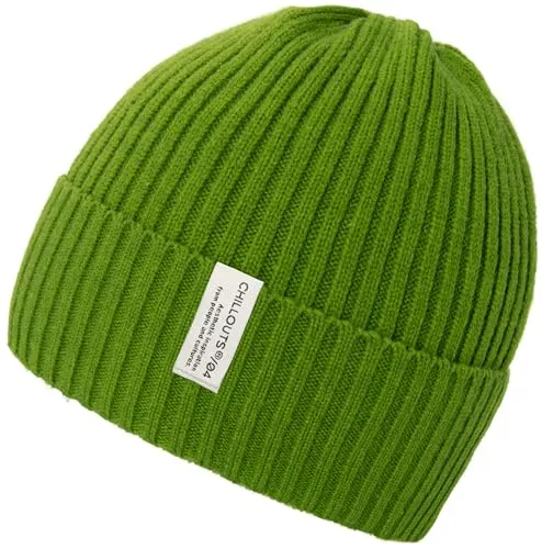 CHILLOUTS Tomke Beanie - grün - Einheitsgröße - Wintermütze - Klassische Rippstrick-Mütze für jeden Anlass. Unisex-Design, ideal für Freizeit und Alltag. Flexibel anpassbar (53-62 cm) für besten Tragekomfort an kühlen Tagen.