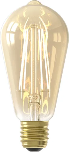 LED Lampe E27, ST64, Gerade Filament, Gold, 2100K Warmweiß Licht, nicht dimmbar