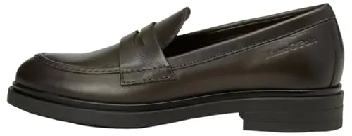 Loafer MARC O'POLO aus edlem Schafleder, Damen, Gr. 39, grün - Halbschuhe aus 100% Schafleder, kombiniert zeitlose Eleganz mit höchstem Tragekomfort dank weicher Rindleder-Innensohle und stabiler TR-Laufsohle.