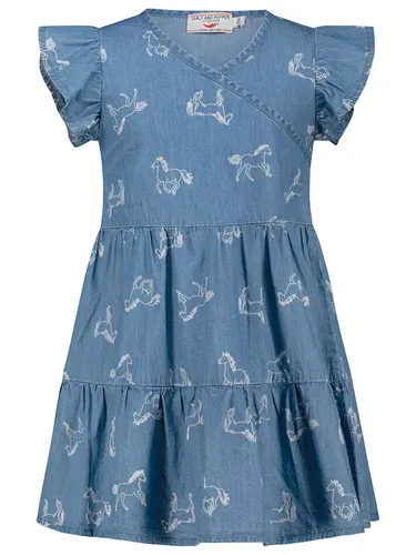 Salt and Pepper Kleid in Blau, Größe 116/122, Kinder von SALT AND PEPPER