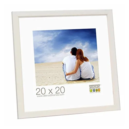 Deknudt Rahmen S41Jl1-30.0X45.0 Weiss, Schmale Leiste Aus Holz