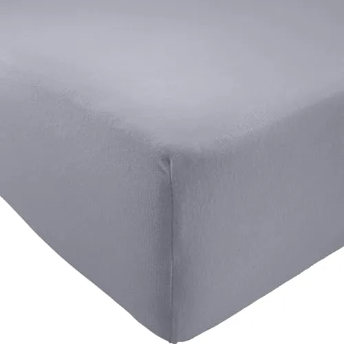 REDBEST Spannbettlaken Pittsburgh Single-Jersey grau Größe 90x190 cm - 100x200 cm