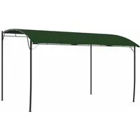 vidaXL Pavillon 4 x 3 x 2,55 m Grün aus Stoff und Aluminium - Stylisher Pavillon für den Garten, ideal für schattige Plätze bei Feiern oder entspannten Momenten. Robuster Rahmen und einfach aufzubauen, bietet er Komfort und Eleganz im Außenbereich.