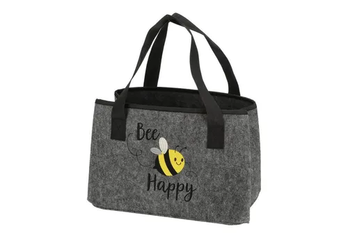 CEPEWA Tragetasche Filztasche Bee Happy in grau von CEPEWA