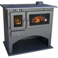 EEK A Kaminofen Viki 10,5 kW mit Backfach und Herdplatte von Viktoria