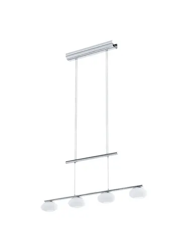EGLO LED Hängelampe Aleandro 1 - 4-flammige Pendelleuchte für Esstisch - Moderne 4-flammige Hängeleuchte aus Metall und opal-mattem Glas, ideal für Wohnzimmer und Esszimmer. Dimmbar mit Drehdimmer und in der Höhe verstellbar für optimale Beleuchtung.