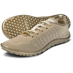 Leguano GO Barfußschuh - Sportlicher Freizeitschuh mit praktischer Schnürung - Sneaker in Größe 40, goldfarben und atmungsaktiv. Ideal für aktive Freizeitgestaltung und bietet optimalen Tragekomfort.