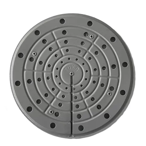 TUKA, Thermoplatte, Wärmespeicher für Gasherde, Einsparungen und besseres Kochen, Stahl, Grau. Flammenverteilerofen für zu Hause, flammblech für gasgrill, 16 cm Durchmesser