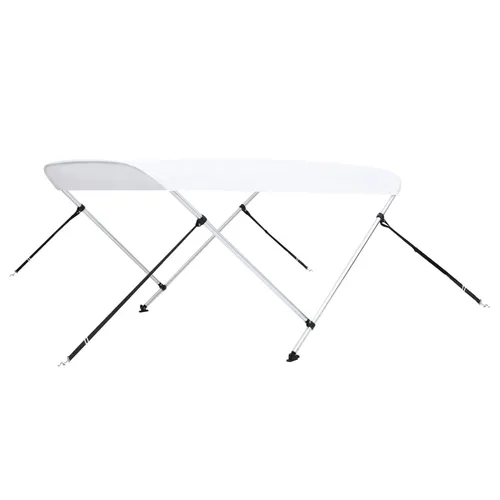 vidaXL 2-Bow Bimini Top Weiß 150x120x110 cm von vidaXL