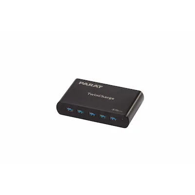 PARAT PARAPROJECT TC5 - Netzteil - GaN-Technologie - 2.8 A - PD, QC - 10 Ausgabeanschlussstellen (5 x USB-C, 5 x 9-poliger USB Typ A)