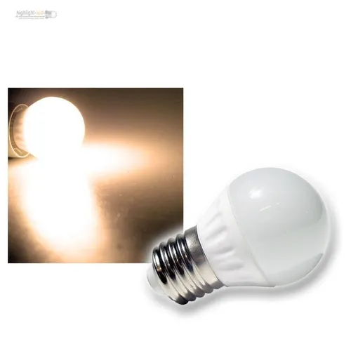 LED-Leuchtmittel Tropfenlampe SMD E27 warmweiß 230V Birne E-27 LED-Glühbirne