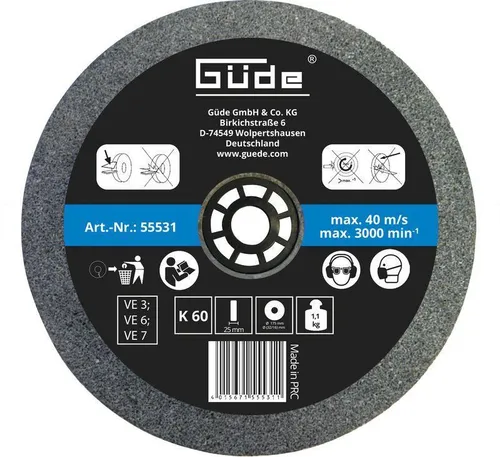Güde Schleifscheibe 175x25x32 mm K 60 für Güde Doppelschleifer GDS 175