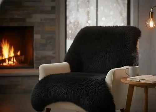KAMACA Kuschelfell 60x90 cm schwarz Lammfell-Optik flauschig weich Kunstfellteppich Dekofell Bettvorleger Teppich Stuhlauflage Wohnzimmer Schlafzimmer Kamin gemütlich (Kuschelfell 60x90 cm schwarz)