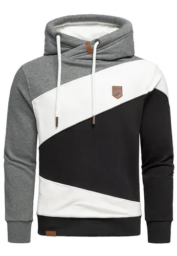 Amaci&Sons Herren Kapuzenpullover TEMPE - Bequemer Hoodie in Schwarz - Stylischer Kapuzenpullover aus einer hochwertigen Baumwoll-Mischung für optimalen Tragekomfort. Ideal für Freizeit und Sport, erhältlich in Größe M.