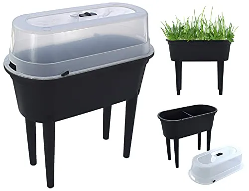 Hochbeet mit Deckel Anzuchttopf Frühbeet Blumentopf Gewächshaus Blumenkasten Kräuterbeet